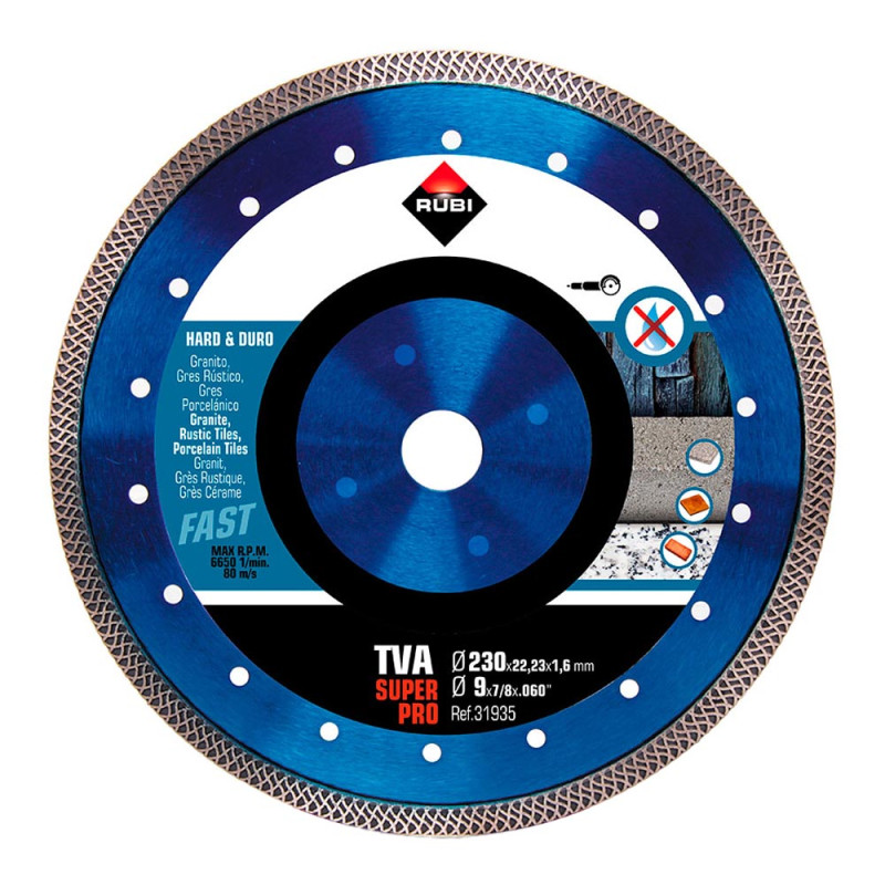 Disco diamantado tva ø230mm superpro r31935 rubi Disco diamantado tva ø230mm superpro r31935 rubi