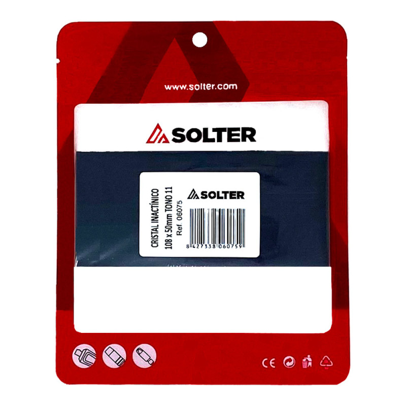 Cristal inactinico 108x50mm cabeza solter Cristal inactinico 108x50mm cabeza solter