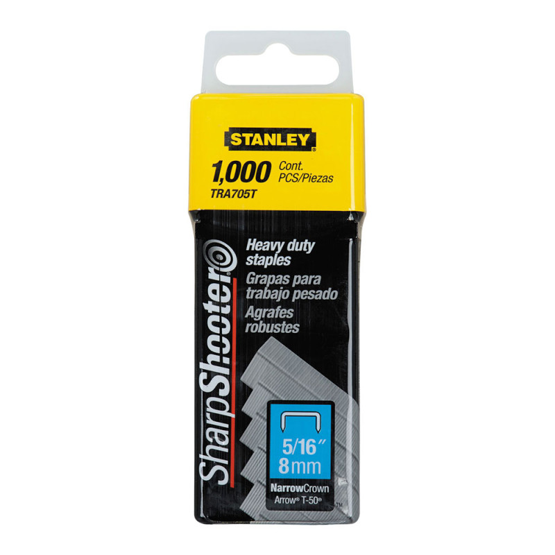 Caja 1000 grapas tipo g (4/11/140) 8mm 1-tra705t stanley Caja 1000 grapas tipo g (4/11/140) 8mm 1-tra705t stanley