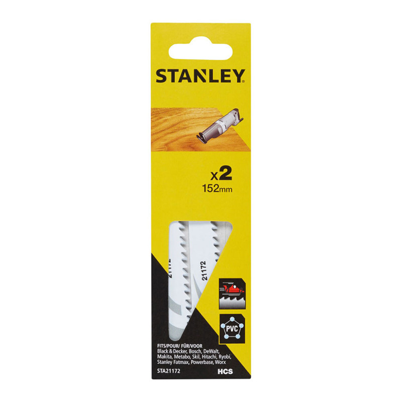Pack 2 hojas de sierra de sable 15,2cm corte fino y recto sta21172-xj stanley Pack 2 hojas de sierra de sable 15,2cm corte fino y recto sta21172-xj stanley