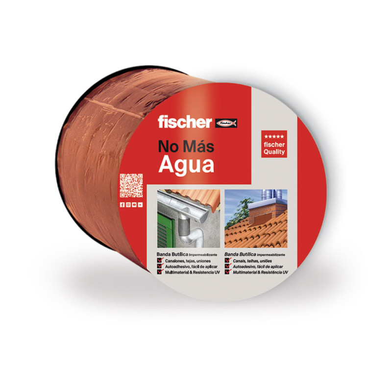 Banda butilica 10cm x 10m terracota 564129 fischer Banda butilica 10cm x 10m terracota 564129 fischer