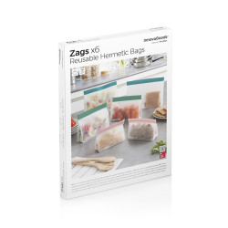 Bolsas reutilizables herméticas zags 6 piezas