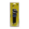 Llaves acodadas pavonadas torx® inviolables t10 - t50 454 - 9 - h, juego de 9 piezas