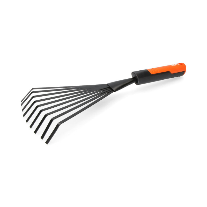 Mini rastrillo de jardinería color gris/naranja Mini rastrillo de jardinería color gris/naranja