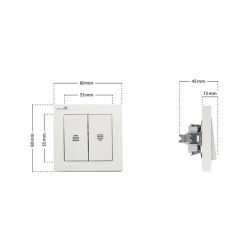 Interruptor para enrolladores 2 botones. 23005