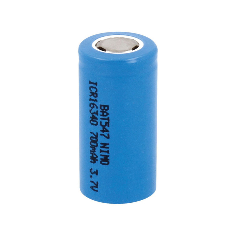 Pila recargable 700mah 3.7v lc16340 nimo ø16x34mm Pila recargable 700mah 3.7v lc16340 nimo ø16x34mm