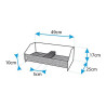 Cesta quemador de pellets 49x25x17cm imex el zorro