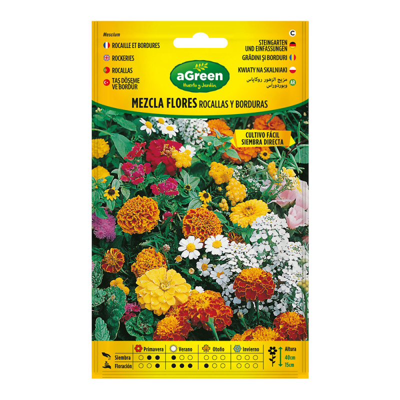 Sobre con semillas de flores mezcla rocallas y borduras Sobre con semillas de flores mezcla rocallas y borduras