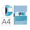 Carpeta dossier pinza lateral pp din a4 azul celeste liderpapel