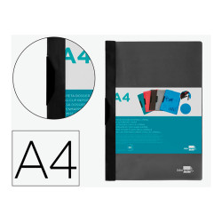Carpeta dossier pinza lateral pp din a4 negra liderpapel