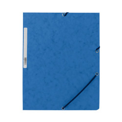 Carpeta gomas kf02167 cartón azul con solapas din a4 q-connect