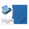 Carpeta gomas kf02167 cartón azul con solapas din a4 q-connect