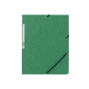 Carpeta con gomas kf02167 cartón verde con solapas din a4 q-connect
