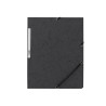 Carpeta con gomas kf02167 cartón negra con solapas din a4 q-connect