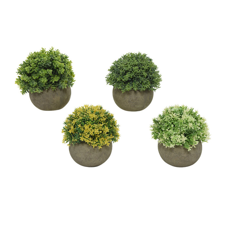 Planta artificial con maceta de plastico modelos surtidos 800297 Planta artificial con maceta de plastico modelos surtidos 800297