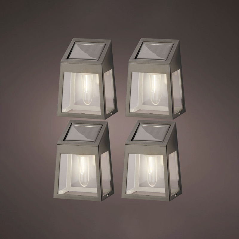 Set de 4 apliques de pared solar led 898174 Set de 4 apliques de pared solar led 898174