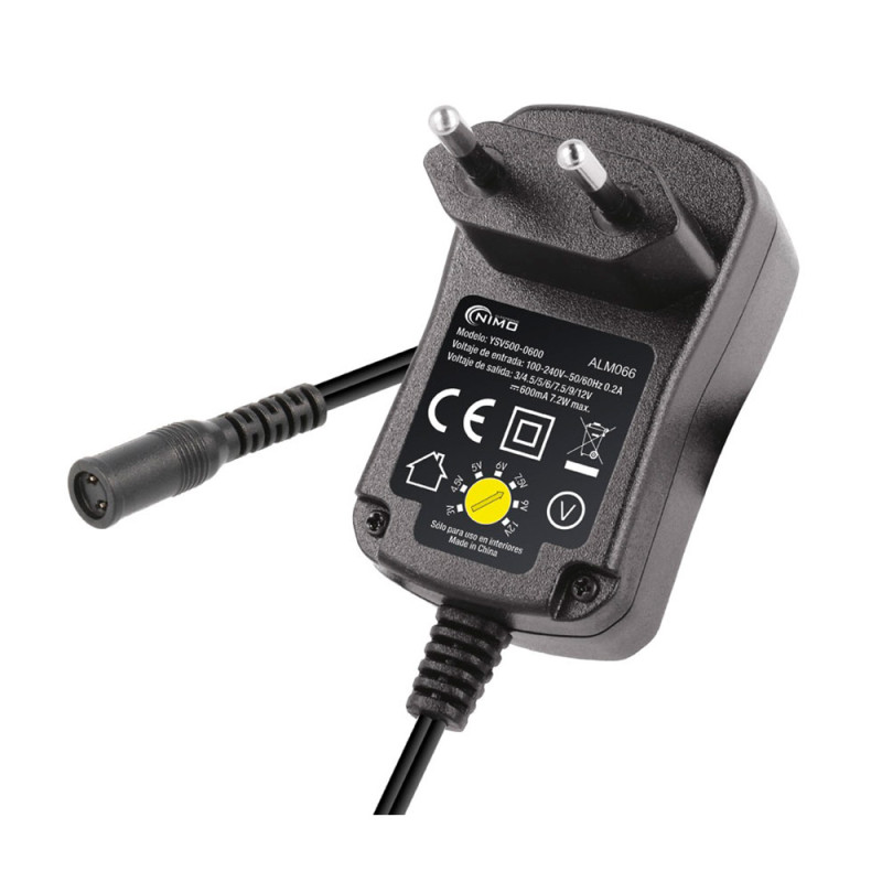Alimentador electrónico 12v 600 mah 7,2w de selector regulable de 3v a 12v Alimentador electrónico 12v 600 mah 7,2w de selector regulable de 3v a 12v