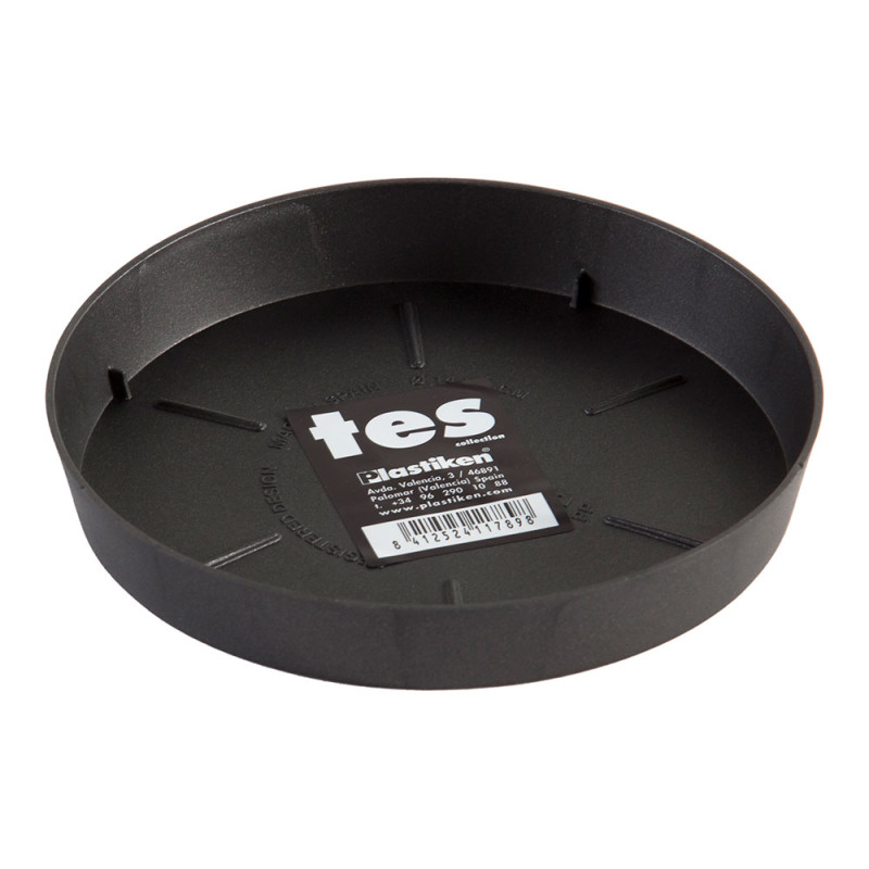 Plato de inyeccion para maceta tes ø14cm antracita plastiken Plato de inyeccion para maceta tes ø14cm antracita plastiken
