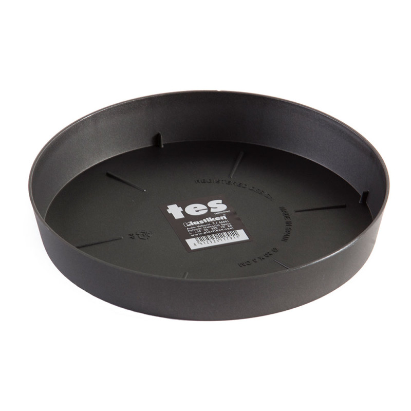 Plato de inyeccion para maceta tes ø20cm antracita plastiken Plato de inyeccion para maceta tes ø20cm antracita plastiken