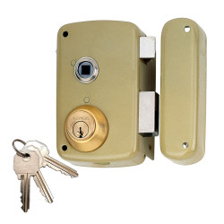 Cerradura sobreponer con cilindro 5056b entrada 60mm. mano derecha 95056bhe60d lince