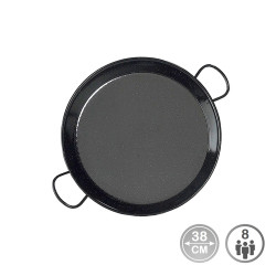 Paellera tradicional de acero esmaltado ø38cm (8 personas)