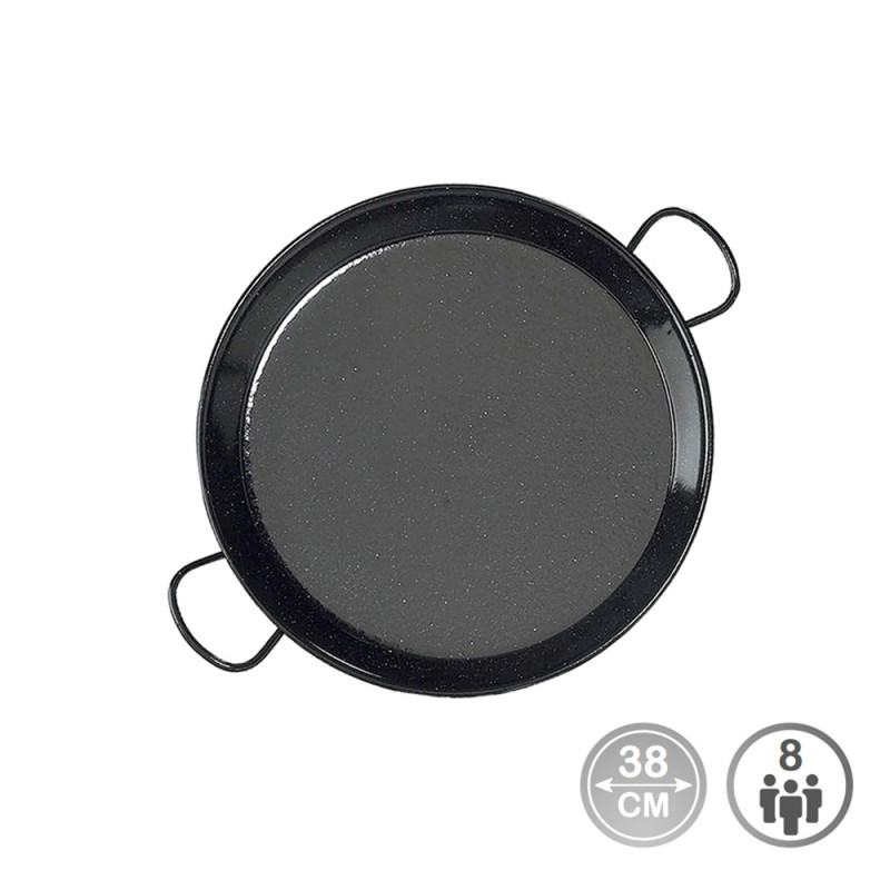 Paellera tradicional de acero esmaltado ø38cm (8 personas) Paellera tradicional de acero esmaltado ø38cm (8 personas)