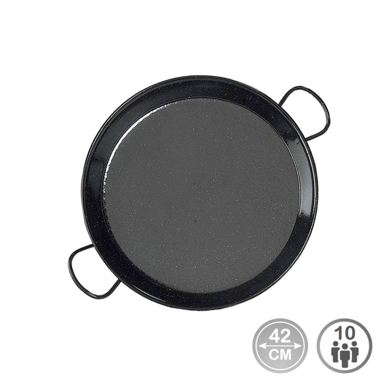 Paellera tradicional de acero esmaltado ø42cm (10 personas) Paellera tradicional de acero esmaltado ø42cm (10 personas)