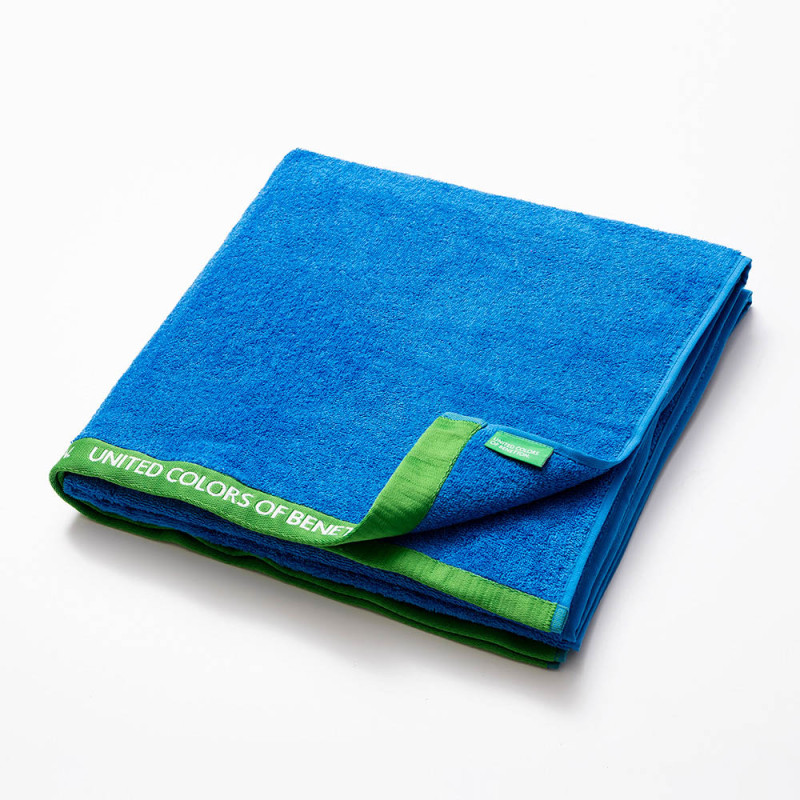 Toalla de playa 160x90cm 450g/m² azul benetton Toalla de playa 160x90cm 450g/m² azul benetton