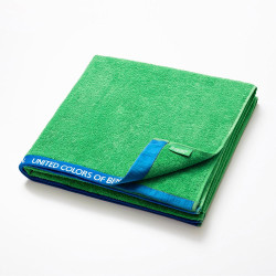 Toalla de playa 160x90cm 450g/m² verde benetton