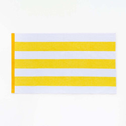 Toalla de playa 160x90cm rayas amarillas benetton