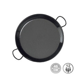Paellera tradicional de acero esmaltado ø46cm (12 personas)