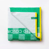 Toalla de playa 140x70cm cuadros verdes kids benetton