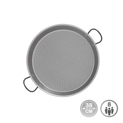 Paellera tradicional de acero pulido ø38 cm (8 personas)
