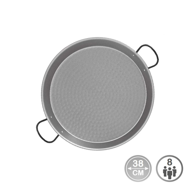 Paellera tradicional de acero pulido ø38 cm (8 personas) Paellera tradicional de acero pulido ø38 cm (8 personas)