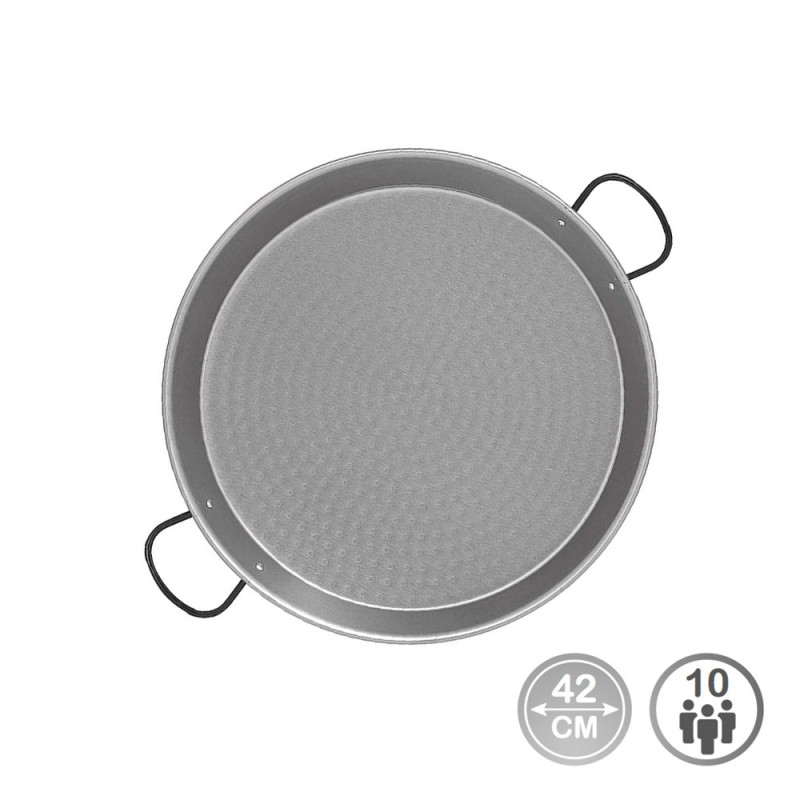 Paellera tradicional de acero pulido ø42 cm (10 personas) Paellera tradicional de acero pulido ø42 cm (10 personas)
