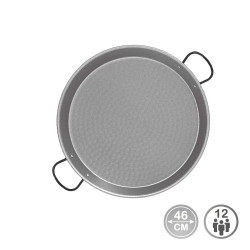 Paellera tradicional de acero pulido ø46 cm (12 personas)
