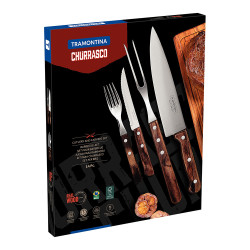 Juego para asado 14 piezas fsc polywood castaño tramontina