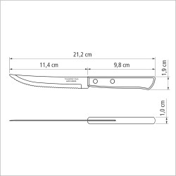 Juego para asado 14 piezas fsc polywood castaño tramontina