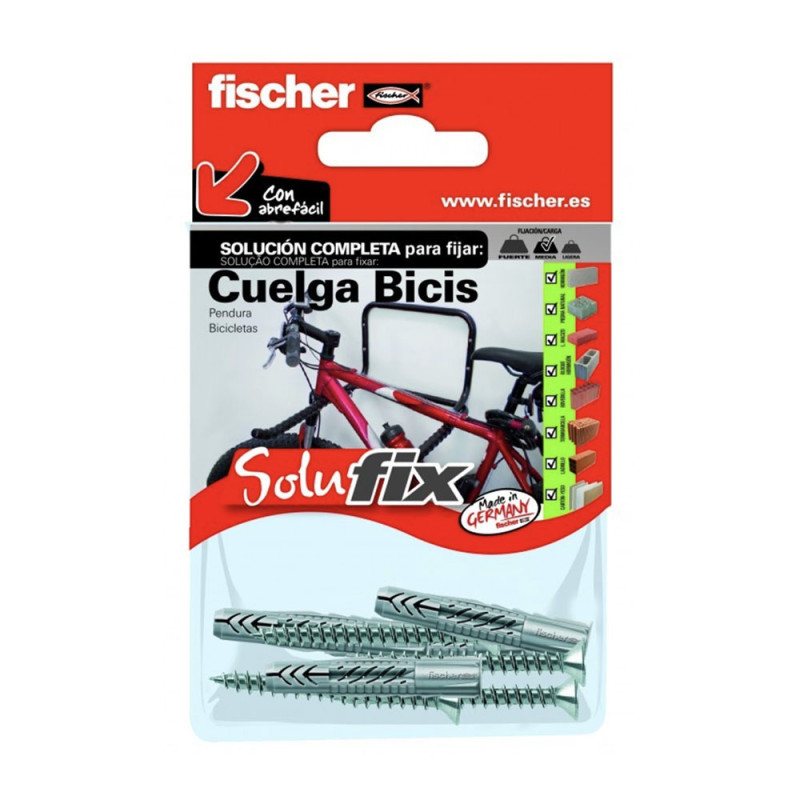 Kit fijación cuelga bicicletas 518779 solufix fischer Kit fijación cuelga bicicletas 518779 solufix fischer