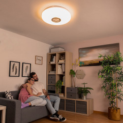 Lámpara led de techo con altavoz lumavox v0103688 innovagoods