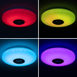 Lámpara led de techo con altavoz lumavox v0103688 innovagoods