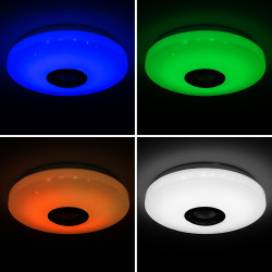 Lámpara led de techo con altavoz lumavox v0103688 innovagoods