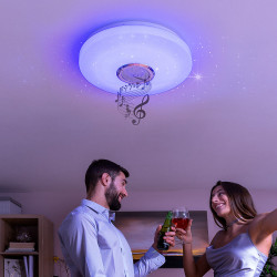 Lámpara led de techo con altavoz lumavox v0103688 innovagoods