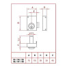 Cerradura de sobreponer solo llave. derecha jis 33-7d jis