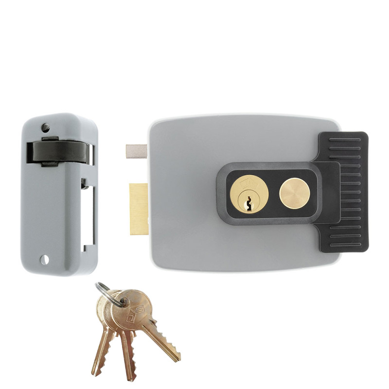 Electro cerradura de sobreponer con pulsador de apertura izquierda jis 1903i jis Electro cerradura de sobreponer con pulsador de apertura izquierda jis 1903i jis