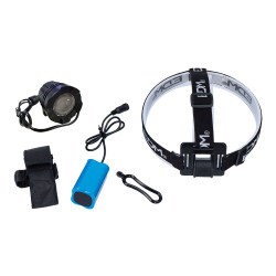 Foco led de aluminio recargable 180lm, 50lm, flash. función frontal / bicicleta