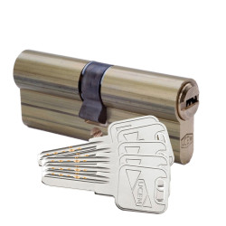 Cilindro de seguridad europerfil 33-38 latón, leva larga. 2000s2lp3338ll ucem