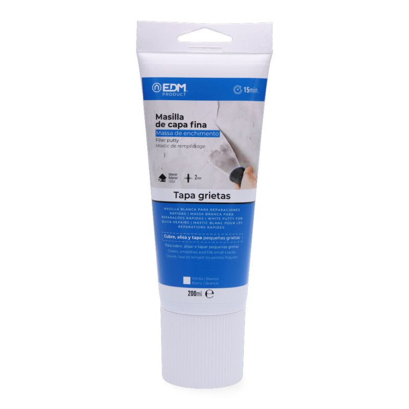 Masilla de capa fina para reparaciones rapidas 200ml edm Masilla de capa fina para reparaciones rapidas 200ml edm