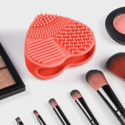 Limpiador de brochas y pinceles de maquillaje heart v0101013 innovagoods