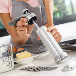 Máquina para hacer galletas y manga pastelera 2 en 1 prekies v0103383 innovagoods